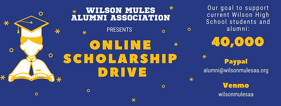 Wilson Mules Online Scholarship Drive Banner